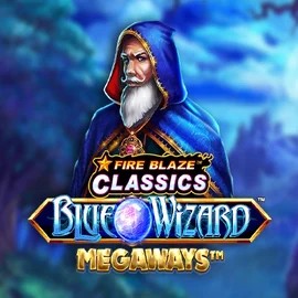 Fire Blaze Blue Wizard Megaways logo by Rarestone Gaming Afkspin Casino