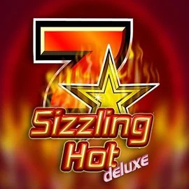 Sizzling Hot Deluxe slot logo by Novomatic at Afkspin Casino