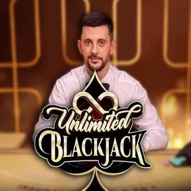 Unlimited Blackjack online game logo by Ezugi on afksspin.com
